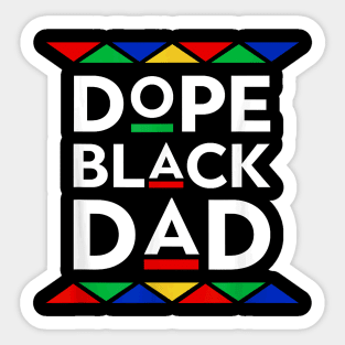 Dope Black Dad Cool Father's Day Gift African American Pride Sticker